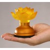 1Pair - LED Glazed Lotus Buddhist Lamp, Light offering Before