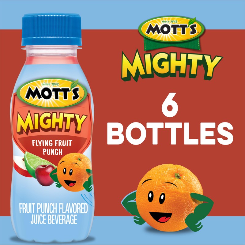 Mott's Mighty Flying Fruit Punch Juice Drink, 8 Fl Oz