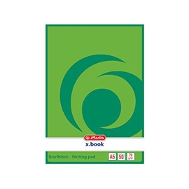 Herlitz 717405 A4 Letter Pad, 50 Sheets, Glued at the Top A5