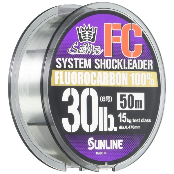 SUNLINE Harris Saltimate System Shock Leader FC 50m No. 8 30LB