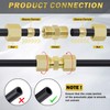 Taiidaues 53 Pcs Brass Compression Fittings Assortment Kit, 1/8" 3/16"