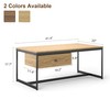 Manora Minimalist Coffee Table with Drawer, Modern Industrial Aesthetic Center