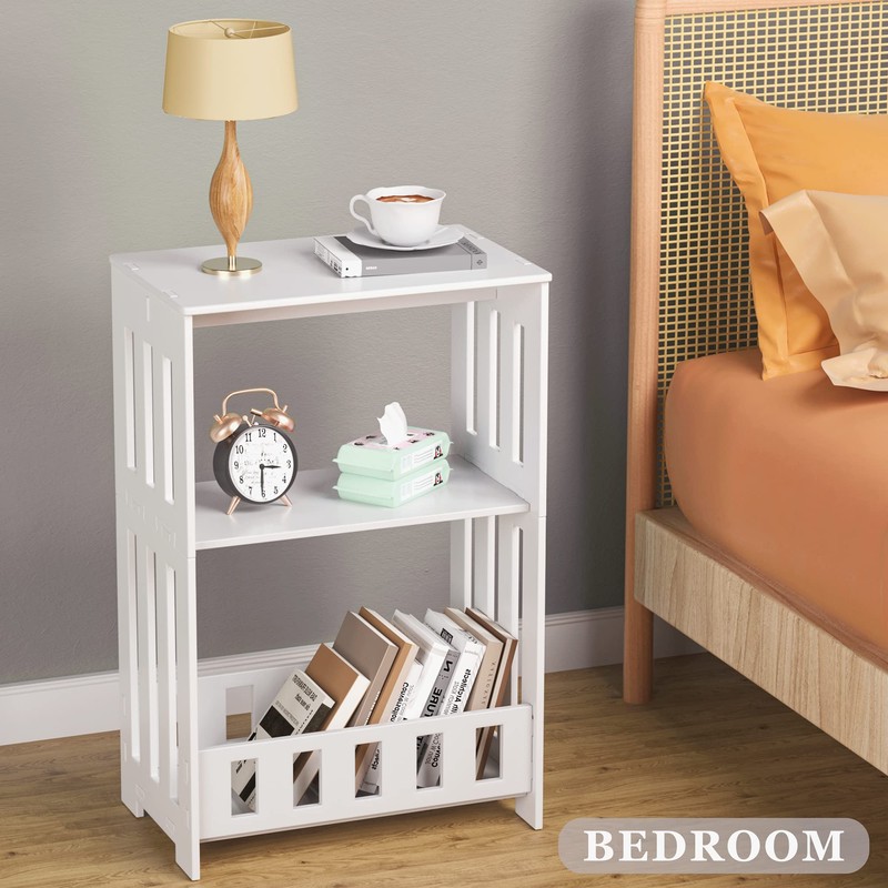 HAYOFAMY 3 Tier Side Table Night Stand, Narrow End Table