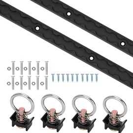 Upgraded 4ft 2pcs Aluminum L-Track, 48" Aluminum L Track for Enclosed Trailers, Utility Trailers, or Truck Beds, Suitable for Stationary Motorcycles, Beach Bikes, Bicycles, ATVs and Various DIY Needs