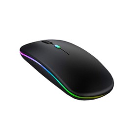 S & E TEACHER'S EDITION LED Wireless Mouse, Matte Black, Slim Rechargeable Wireless Silent Mouse, 2.4G Portable USB Optical Wireless Computer Mice with USB Receiver.