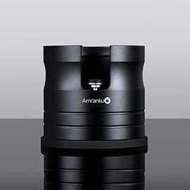 Amrankuo Coffee Portafilter Holder| Espresso Tamper Stand| Aluminum Alloy Espresso Holder| With Non-slip Base| Fits 54mm Breville Portafilter | (54mm, Black)