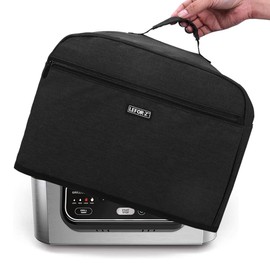 Dust Cover Compatible with Ninja Foodi Grill (AG301, AG302, AG400) and Accessories,Water Resistant Air Fryer Cover with 6 Storage Pockets,Black