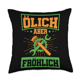 Tuner Tuning, Racing Car, Plumber Technician Car Mechanic Throw Pillow