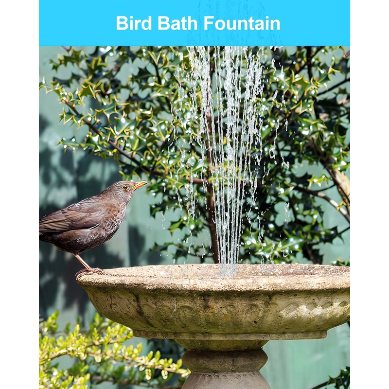 Biling Solar Water Fountain for Bird Bath, 3.5W Solar Water