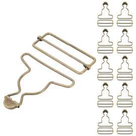 Lusofie 10 Pairs Overall Buckles Replacement 2 inch Inside Overall Clasp Replacement with Rectangle Buckle Sliding Bar
