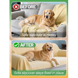 Alphatool 6Pcs Sofa Slipcovers Tuck Grips - 2 Sizes Clear Silicone Anti-Slip Grips Keeping Armchair Couch Covers in Place (Included 4Pcs 15.7" & 2Pcs 7.9")