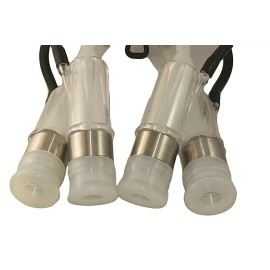 Melasty Cow Milking Cluster 200cc Silicone Liners (Size: Medium)/Acrylic Shells, Melasty