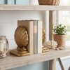 MXARLTR Decorative Shell Bookends, Coastal Nautical Book Ends for Shelves