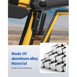 DSWSQ Black Front Grab Handles Fit for 1997-2006 Jeep TJ Wrangler Grab Bar Front Steel Grip Handle 97-06 Jeep Wrangler TJ Grab Handles Bar