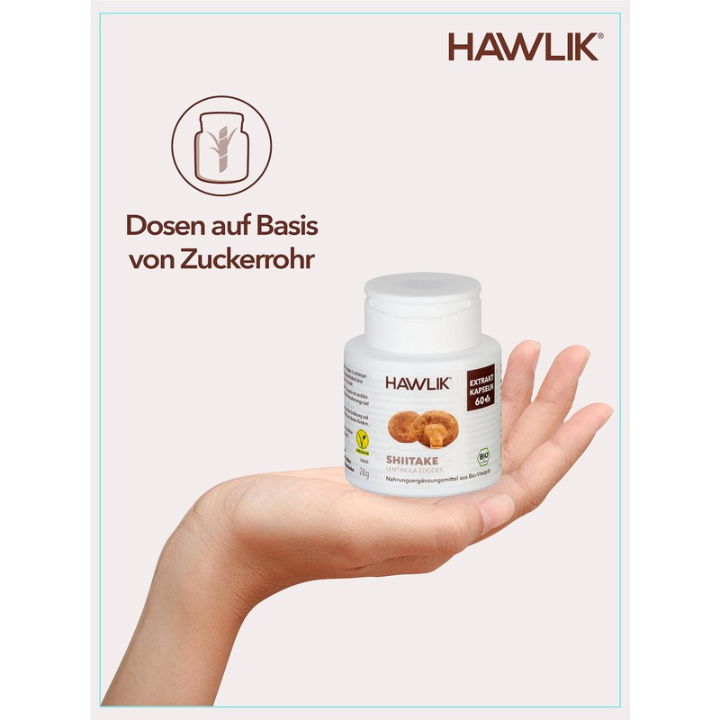 HAWLIK Vital Mushrooms Shiitake Extract Capsules | 240 Capsules |
