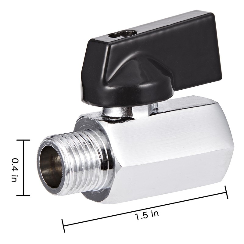 CPWUFIYD 2 Pack Brass Mini Ball Valve 1/4" NPT Female