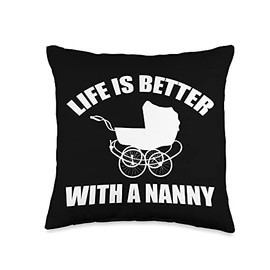 Better with nanny First-aid Kit Better with Nanny Child Minder Throw Pillow, 16x16, Multicolor