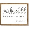Religious Wall Art, 1 Samuel 1 27 For This Child