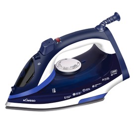 AEMEGO Steam Iron for Clothes Lightweight Portable Iron with Non Stick Ceramic Soleplate Anti Drip Vertical Irons for Ironing Clothes Self-Clean Auto-Off Function Small Size for Home Travel…