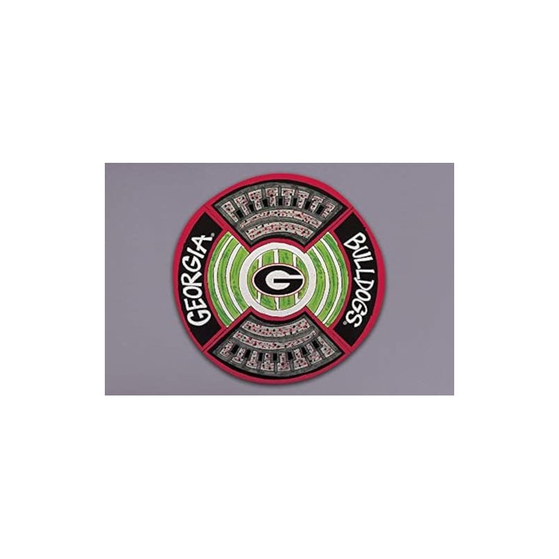 Magnolia Lane UGA Bulldogs Round Melamine Stadium Platter 13.5