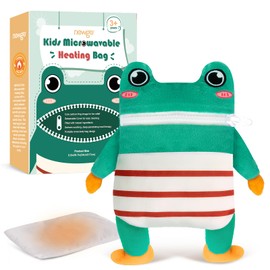 Microwave Heating Pad for Cramps, 2-in-1 Cute Frog Bag Moist Heat Pack for Kids & Adults Neck & Back Pain, Anxiety Relief, Great Gift Ideas for Girls