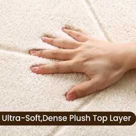 Sour Lemon Area Rugs 9x12 Living Room, Soft Large Area Rug Fluffy Grey Rugs for Bedroom，Machine Washable Area Rug Non Slip Carpet Rug for Living Room Playroom Kids Room Home Decor