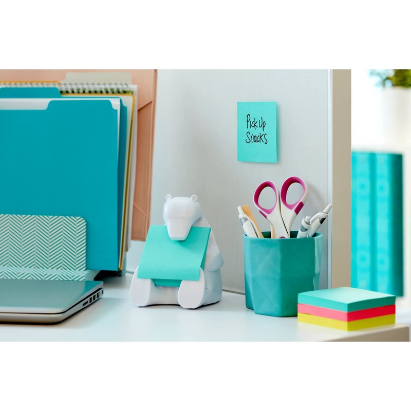 Post-it Super Sticky Z-Notes Bear-330 Dispenser, 1 x Z-Notes Dispenser