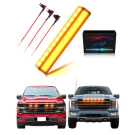 OKLSG LED Front Grill Lights for 2024 2025 F150 Grille Accessories 2018-2023 F150 Warning lamp(Amber Lights, 4)