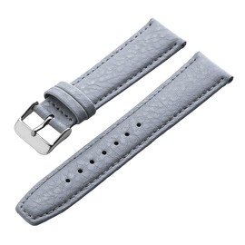 MARCHEL WB Leather Strap Black Blue Brown White Grained Leather Strap, gray, Strap.