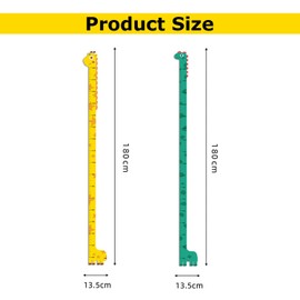 Srvauyea 2 pieces children's height height chart, 180 cm height chart for children, size gauge for children, children's height chart wall sticker, animal wall decal, children's room decoration for