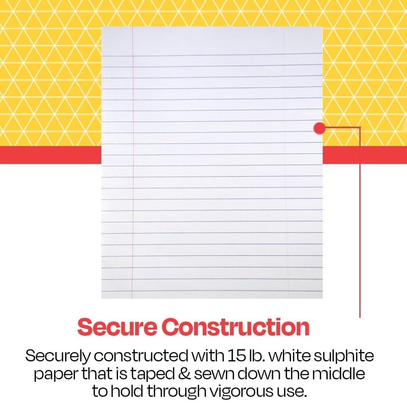 School Smart Flexible Cover Ruled Composition Book, 8-1/2 x 7