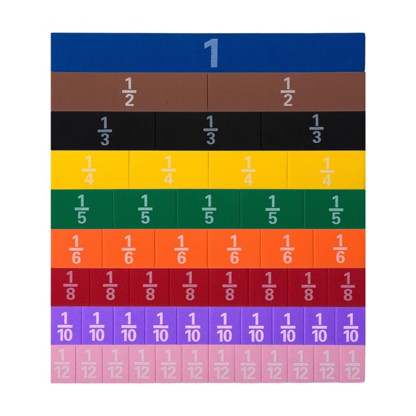 Montessori Math Magnetic Tiles Classroom Essentials Foam Tiles for Kids to Learn Fraction Equivalence and Math manipulatives Great Learning Resources for The Homeschool Curriculum