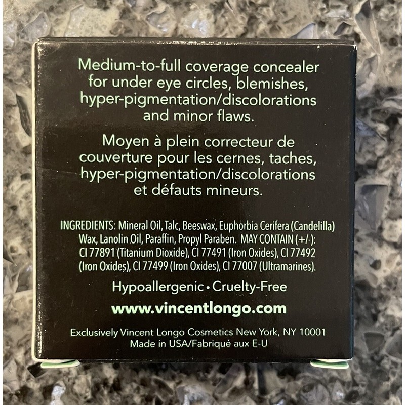 Vincent Longo Creme Cream Concealer Makeup #10504 Amber Eye Circles
