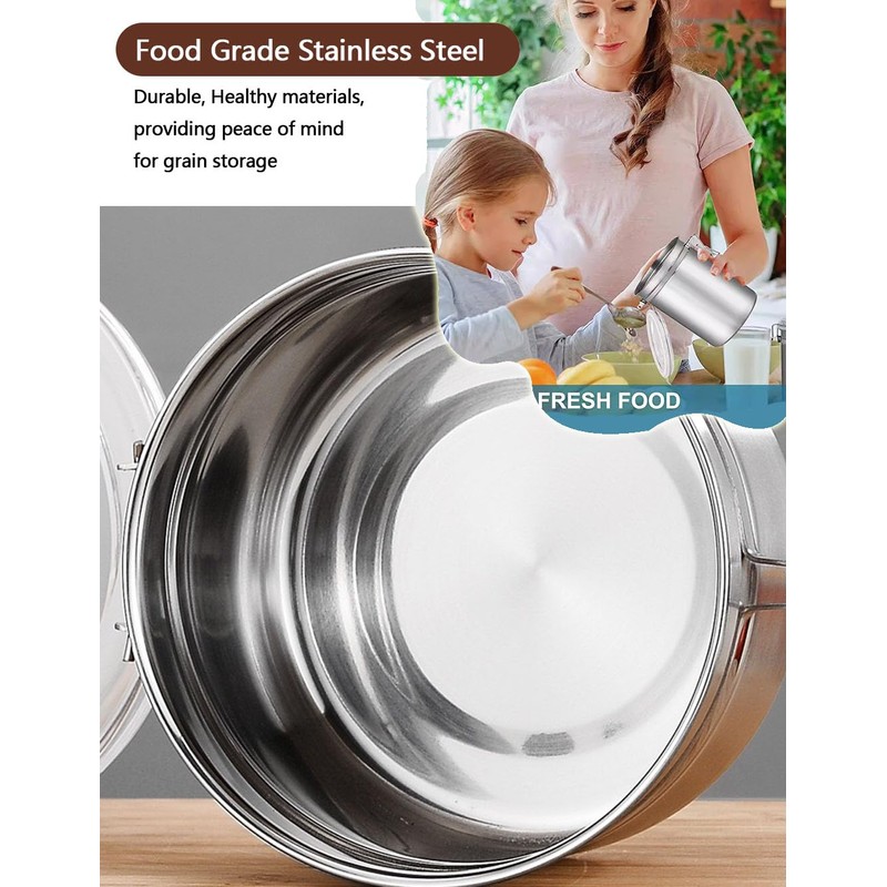 Walktosun Stainless Steel Food Container with Clear Lids Airtight Storage
