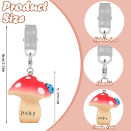 Ornaland 4 Pcs Tablecloth Weights Cute Resin Table Cloth Weights Clip on Tablecloth Weights for Outdoor Tables Curtains Flags and Other Multi-Functional Uses(Mushroom)