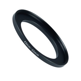 GZNLY 43mm to 55mm Step-up Adapter Rings Filter Adapter Black Metal Step Down Filter Ring Adapter Compatible with All Brand UV CPL ND Camera Lens Filter Stepping Rings (43mm-55mm), (NLY001)