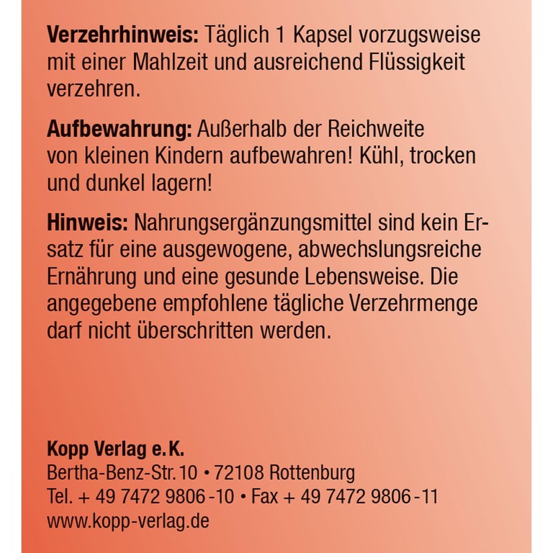 KOPP Vital® Berberin | 90 Kapseln | 56 g |