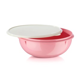 Tupperware Fix-N-Mix 1.7 Gallon Mixing Bowl with Lid, Pink Vintage Color, Dishwasher Safe and BPA Free (6.5 L)