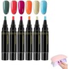 6 Piezas Pen Esmalte de Esmalte de Uñas, Rotuladores de