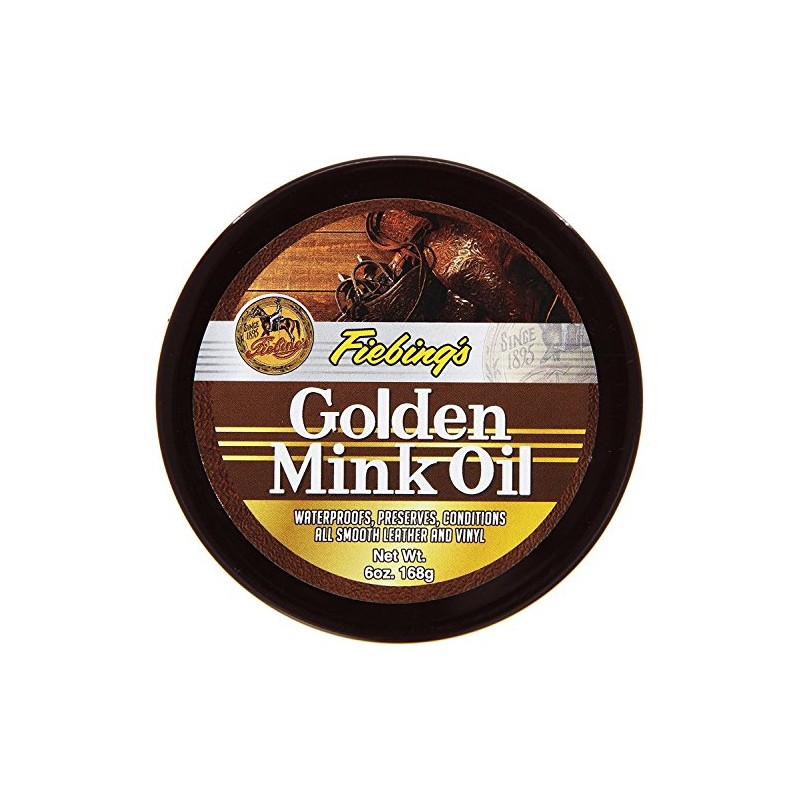 Fiebing's Golden Mink Oil Leather Preserver, 6 oz (2 Pack)