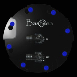 Bashsea 4-12 Filter Media Chamber Reactor for Aquarium | High Media Volumes with Evenly Distributed Flow Maximize Water Media Contact Time for Freshwater & Saltwater Marine Reef Fish Tank (Blue)