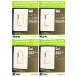 Eaton (case of 4) EATON RF9640-NDW Z-Wave Plus Universal Dimmer, White, single pole,