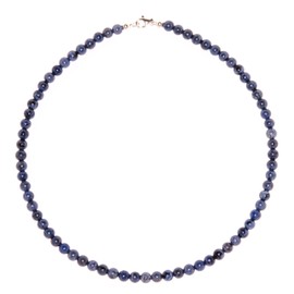 925 Sterling Silver Blue Quartz Necklace Jewellery – Necklace – Blue Quartz Beads 6 mm Clasp Model Number 1320
