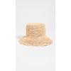 Hat Attack Women's Chic Crochet Bucket Hat, Natural, Tan, One