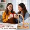 HahaGo Yarn Holder Magnetic, Wooden Spindle with Double Spindles, Spinning