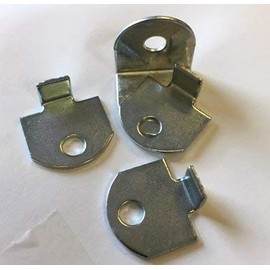 Pack of 4 BZP Shelf Clips 19 x 8 x 19mm (Screw Hole 5mm) - CJ241P
