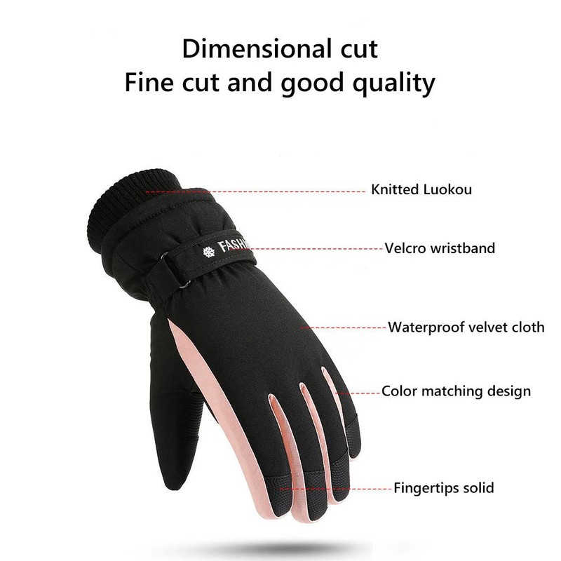 Winter Gloves Thermal Waterproof Gloves Women Windproof Touch Screen Gloves