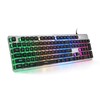 LANGTU Membrane Gaming Keyboard, Colorful LED Backlit Quiet Keyboard for