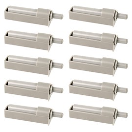 Lilbitty Pack of 10 Soft Close Retrofitting, Pressure Door Opener, Furniture Door Damper, Door Catch for Kitchen Cupboard, Office, Cupboards, Doors, Soft Close Door Damper, Cabinet Door Damper, Grey