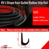 RV J-Shape Rain Gutter Rubber Drip Rail 40Ft with Gutter